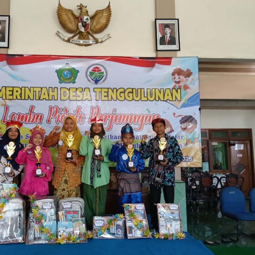 Lomba Pidato Anak di Desa Tenggulunan 